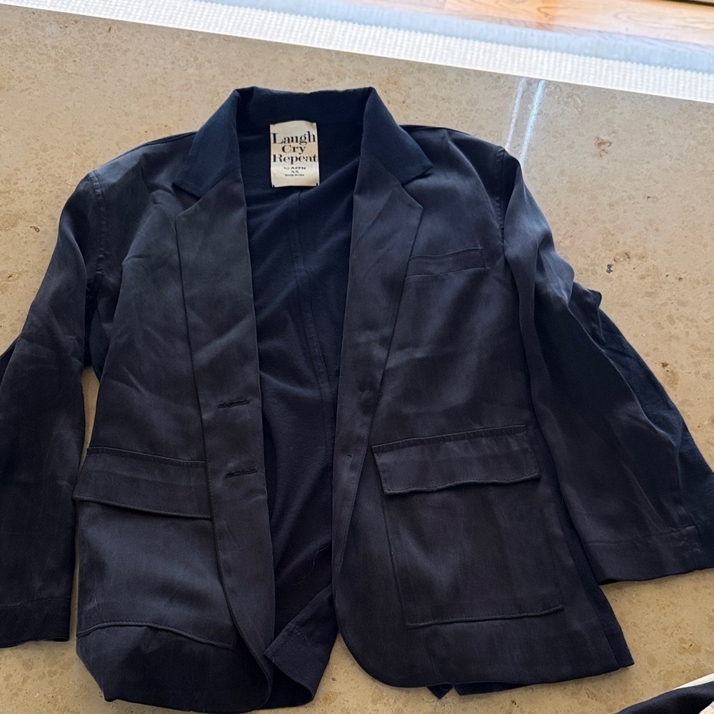 Laugh Cry Repeat Classic Black Blazer